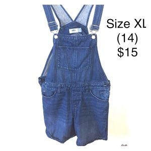 Jean overall shorts